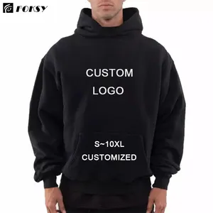 Erkekler özel ağır Hoodies Logo boy Hoodies Unisex özelleştirilmiş büyük boy ağır kalın Hoodie