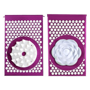 Set bantal dan matras akupresur karet alam, alas kaki akupunktur dan Set bantal Linen - Product Image 5