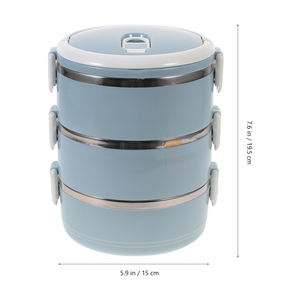 Boîte à lunch multifonctionnelle en acier inoxydable à plusieurs étages, compatible micro-ondes, pour étudiants, avec couvercle pour garder les aliments frais - Product Image 2