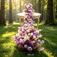 Fleurs artificielles pour mariage, cascade suspendue pour banquet, magnifiques accessoires de décoration pour fenêtre et scène, pour la photographie