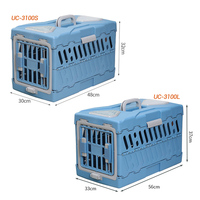 Vente chaude deux portes grand chien chat chenil compagnie aérienne approuvé écologique souple face transporteur pour animaux de compagnie solide motif métal et plastique
