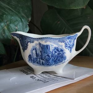 Ensembles d'assiettes de château de la grande-bretagne, <span class=keywords><strong>service</strong></span> de dîner en céramique classique bleu Offre Spéciale - Product Image 3