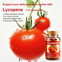 Capsules de lycopène pour adultes OEM, antioxydant naturel, soutient la santé de la peau, la fonction immunitaire, complément alimentaire, 2 capsules par jour, 60 capsules