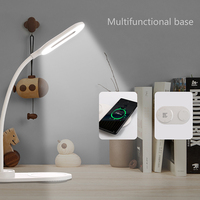 Lampe de bureau à LED directe d'usine avec chargeur sans fil Lampes de bureau de lecture à intensité variable pour le contrôle tactile du bureau à domicile