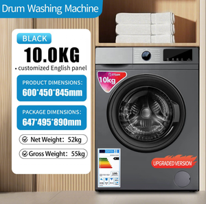 <span class=keywords><strong>Lave</strong></span>-linge/sécheuse tout-en-un mécanique électrique à ouverture frontale en acier inoxydable 10 kg, classe A+++, efficacité énergétique, 1400 tr/min - Product Image 2
