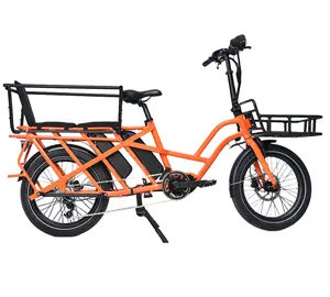 Велосипед электрический Bafang 48 в 500 Вт, центральный привод для взрослых, 3 колеса, 20 дюймов, литиевая батарея, грузовой