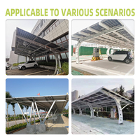 Nouveau design en gros panneau solaire abri d'auto cadre de montage de parking structure de garage en acier au carbone avec prix inférieur