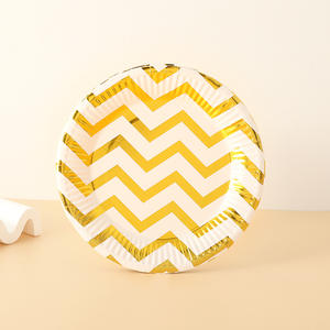 Estampage à chaud Dot jetable épaissi gâteau vaisselle <span class=keywords><strong>assiette</strong></span> en papier fête d'anniversaire <span class=keywords><strong>assiette</strong></span> en papier ronde plateau à fruits - Product Image 5