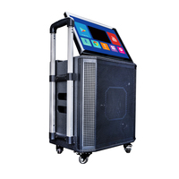 Máquina de Karaoke Profesional para Exteriores de 12 Pulgadas y 100W, Pantalla Táctil de 15.4 Pulgadas con Visualización de Letras, Sistema de Audio BT para Fiestas KTV
