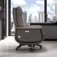 Chaise de bureau ergonomique confortable de conception moderne et luxueuse en cuir synthétique PU et maille, avec accoudoirs 3D et hauteur de siège réglable