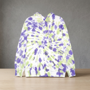 Sweat-shirt à capuche unisexe tie-dye, coupe classique, tricoté, style décontracté printemps, motif multicolore - Product Image 3