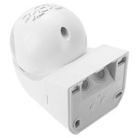 Détecteur de mouvement mural extérieur IP44 à capteur PIR, angle de détection de 180°, LED adaptée à une alimentation 220-240V, lumière ambiante réglable