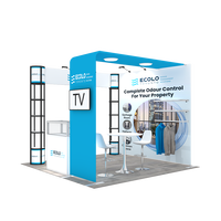Stand d'exposition portable de stand de tour en spirale pliable d'exposition de publicité en aluminium personnalisé de 10x10ft