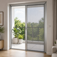 Fenêtre anti-insectes en aluminium avec panneau et cadre en maille durable