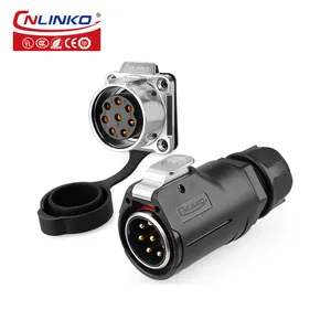 CNLINKO IP67 Waterproof M28 15A Male Female Wire Plug Socket 8 Pin Circular Electrical Connector