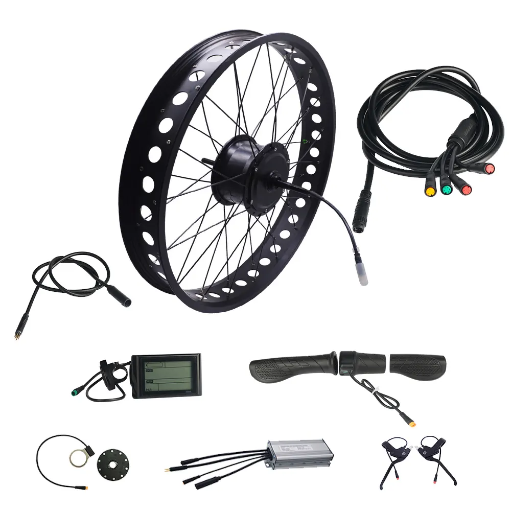 CZJB-110C 48V 750W Kit Konversi Sepeda Motor Listrik Ebike dengan Layar Lcd