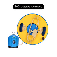 Détecteur de poissons haute définition de 5 pouces avec écran d'affichage visuel et caméra de pêche sous-marine infrarouge avec câble de 30 mètres