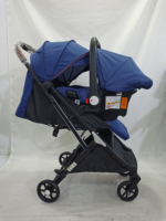 Poussette bébé légère et portable 3 en 1 avec dossier réglable, chariot pliable, système de voyage double - Vente en gros