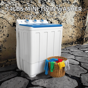 Lave-linge portable <span class=keywords><strong>à</strong></span> double cuve avec <span class=keywords><strong>pompe</strong></span> <span class=keywords><strong>de</strong></span> <span class=keywords><strong>vidange</strong></span> compacte, mini, silencieux, pour la maison, le camping, les camping-cars, prise américaine - Product Image 3