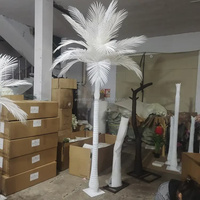 Grand palmier artificiel blanc en plastique pour décoration intérieure, hall, piscine extérieure, plante artificielle décorative, palmier cocotier