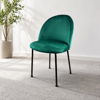 Chaise de salle à manger moderne en velours bouclé, confortable et minimaliste, avec pieds dorés, pour restaurant, mobilier d'intérieur beige
