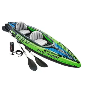 Challenger 2 personnes radeau de pêche haute pression PVC gonflable canoë Kayak pour les sports nautiques