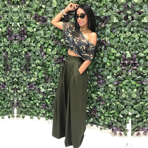 <span class=keywords><strong>Pantaloni</strong></span> <span class=keywords><strong>lunghi</strong></span> <span class=keywords><strong>Palazzo</strong></span> elasticizzati da donna Plus size <span class=keywords><strong>pantaloni</strong></span> <span class=keywords><strong>lunghi</strong></span> <span class=keywords><strong>a</strong></span> vita alta larghi elasticizzati e Slim Fit Casual con tasca - Product Image 3
