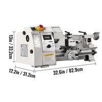 Mini tour à métaux Reliya 8"x14" 650W, petit tour à métaux 110V/220V