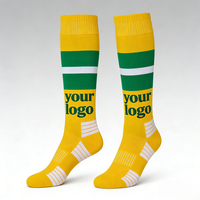 Chaussettes de football antidérapantes avec logo personnalisé, chaussettes de football absorbant les chocs, chaussettes de sport au design personnalisé, échantillon gratuit OEM