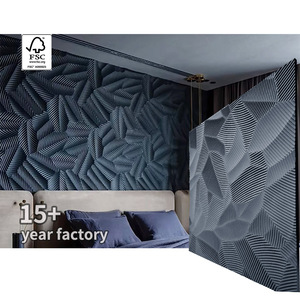 Декоративные стеновые панели из массива дерева с текстурой под дерево, звукоизоляционные деревянные доски, рейки для внутренней и наружной отделки коммерческих помещений, ванных комнат, складов - Product Image 1