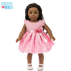 Abito da Sera Rosa da <span class=keywords><strong>Principessa</strong></span> Dearbei per Bambole da 43-45 cm e 18 Pollici, Vestiti per Bambole Neonato e American Girl - Product Image 1