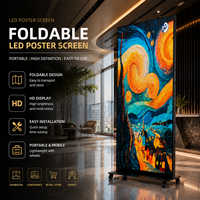 Affichage numérique intérieur pour magasin de détail, affiche LED verticale légère, mobile et réglable en hauteur