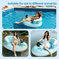 Jet ski gonflable à propulsion électrique 52 watts pour la famille, bateau à moteur en PVC rechargeable, flotteur motorisé pour piscine