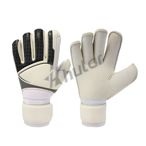 HULAR INTL Professional <b>Leather</b> <b>Football</b> Goalkeeper Gloves with Hook Loop Closure Adjustable Wrist Strap Non-slip Wear-resistant - Product Image 1