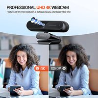 Stokta CMOS görüntü sensörü bulunan dahili mikrofon ve hafif USB 1080 PC kamera ile Full HD 2.0 P 4K web kamerası