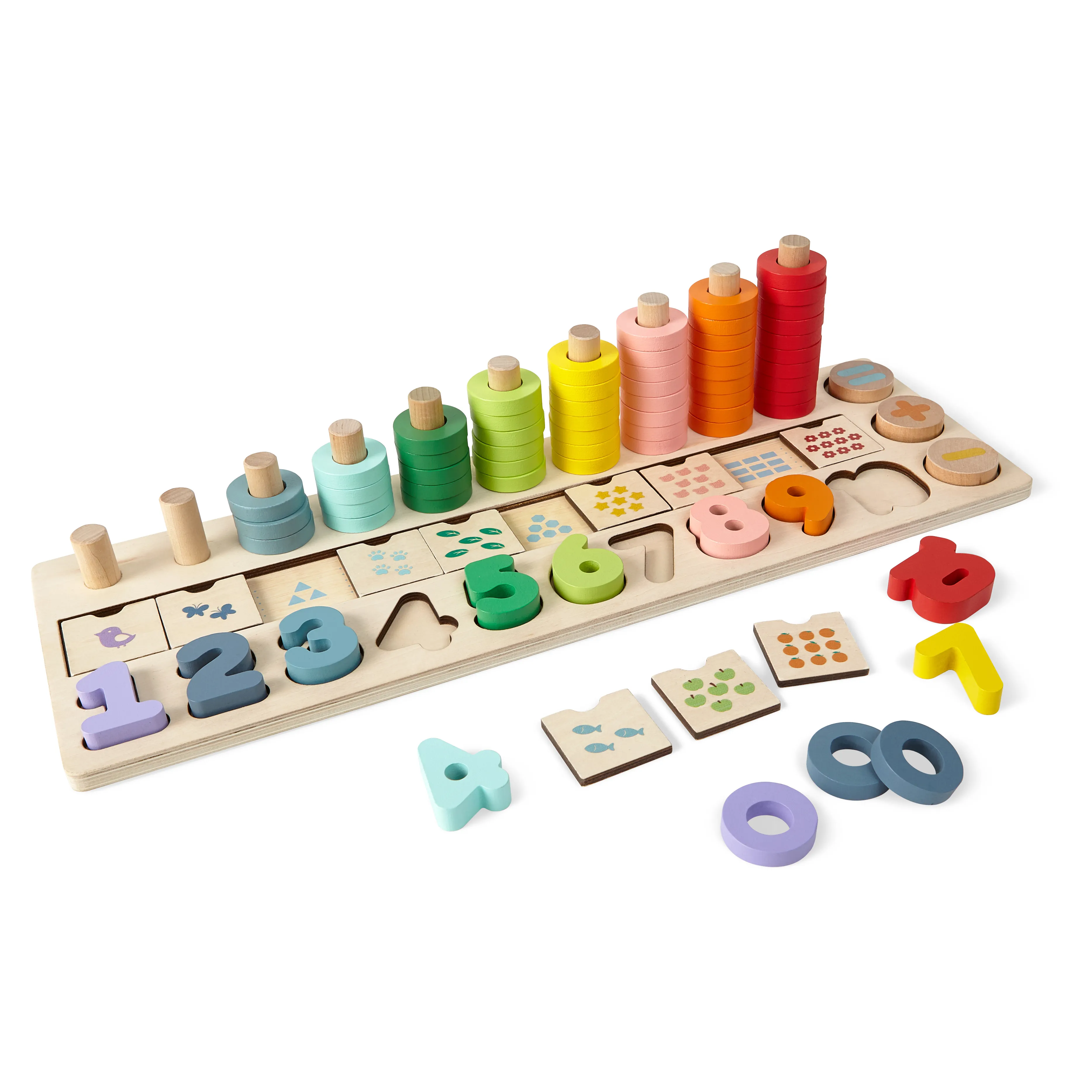 Conjunto de brinquedos montessori, kit de brinquedos educativos de madeira para aprendizagem