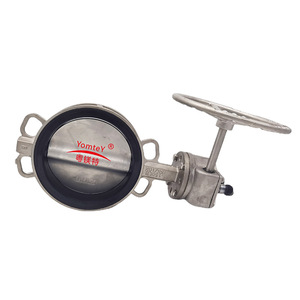 YomteY Stainless Steel Butterfly Valve Wafer Type Manual For Water Control 200mm Size - Product Image 1