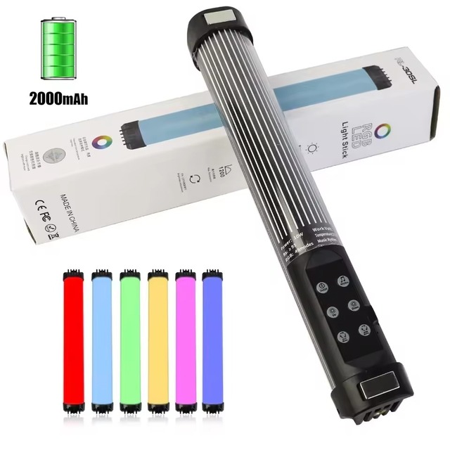 Portable RGB Magnetic LED Fill Light Stick Lamp for Photography Handheld Vlog Lighting for YouTube Video & Picture Shooting