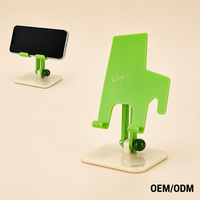 Support de téléphone et tablette en acrylique géométrique personnalisé, réglable à 180 degrés, support de bureau réglable en hauteur, flexible, lesté, antidérapant