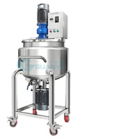 Agitateur chimique électrique à chemise chauffante en acier inoxydable 50L 100L avec réservoir de mélange liquide et homogénéisateur