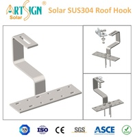 ART SIGN |   Système de montage solaire, fabrication directe d'usine, crochet de toit en acier inoxydable SUS304 de haute qualité et robuste pour support de panneau solaire