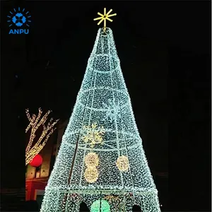 ANPU 20ft 30ft 40ft 50ft Magic Waterproof Christmas Decorations Big lot Shopping Mall Creative Commercial Christmas Tree