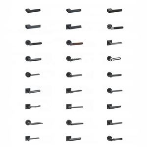 फैक्टरी कस्टमाइज्ड पकड़ लक्जरी अमेरिकी शैली प्राचीन तांबा ठोस पीतल लॉक डोर हैंडल के साथ - Product Image 3