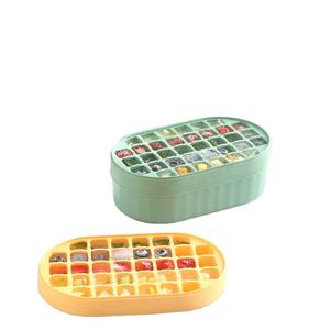 Ice <b>Cube</b> Trays for Freezer with Lid & Bin, Silicone Bottom Easy Press to Release Ice for Chilling Cocktail Whiskey Coffee - Product Image 1