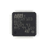 Microcontrôleur STM32F103RBT6 pour Cortex-M3 32 bits, IC 128 Ko Flash, boîtier 64-LQFP, composants électroniques à montage en surface