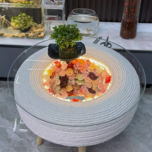 Exquis bricolage créatif Table de Transformation ensemble complet Abyss Double miroir fleur mer <span class=keywords><strong>pneu</strong></span> Table à thé pour la décoration publicitaire - Product Image 4