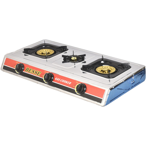 Table de cuisson à gaz en acier inoxydable à 3 brûleurs avec allumage céramique et protection anti-extinction pour cuisine domestique - Product Image 2