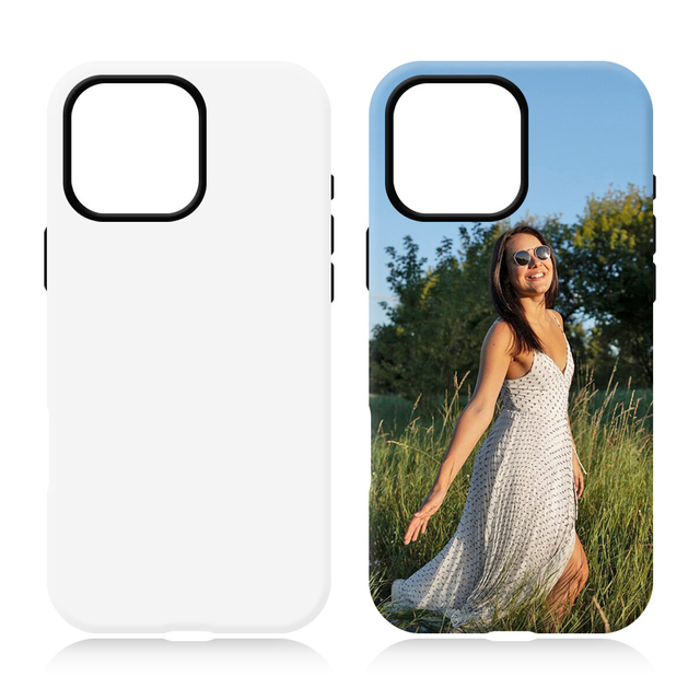 Thermal 2 in 1 Blank Sublimation Magnetic Mobile Phone Case for iPhone 11 12 13 14 15 Pro Max 3D Heat Transfer Back Cover