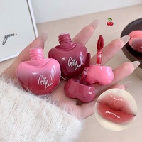 Gege Bear Heart Watery Lip Glaze Nude Mirror Lip Gloss Natural Light Makeup Cute Brightening Daily Lip Cosmetics.