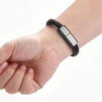 Câble USB C de haute qualité, bracelet en cuir pour la charge des téléphones Android